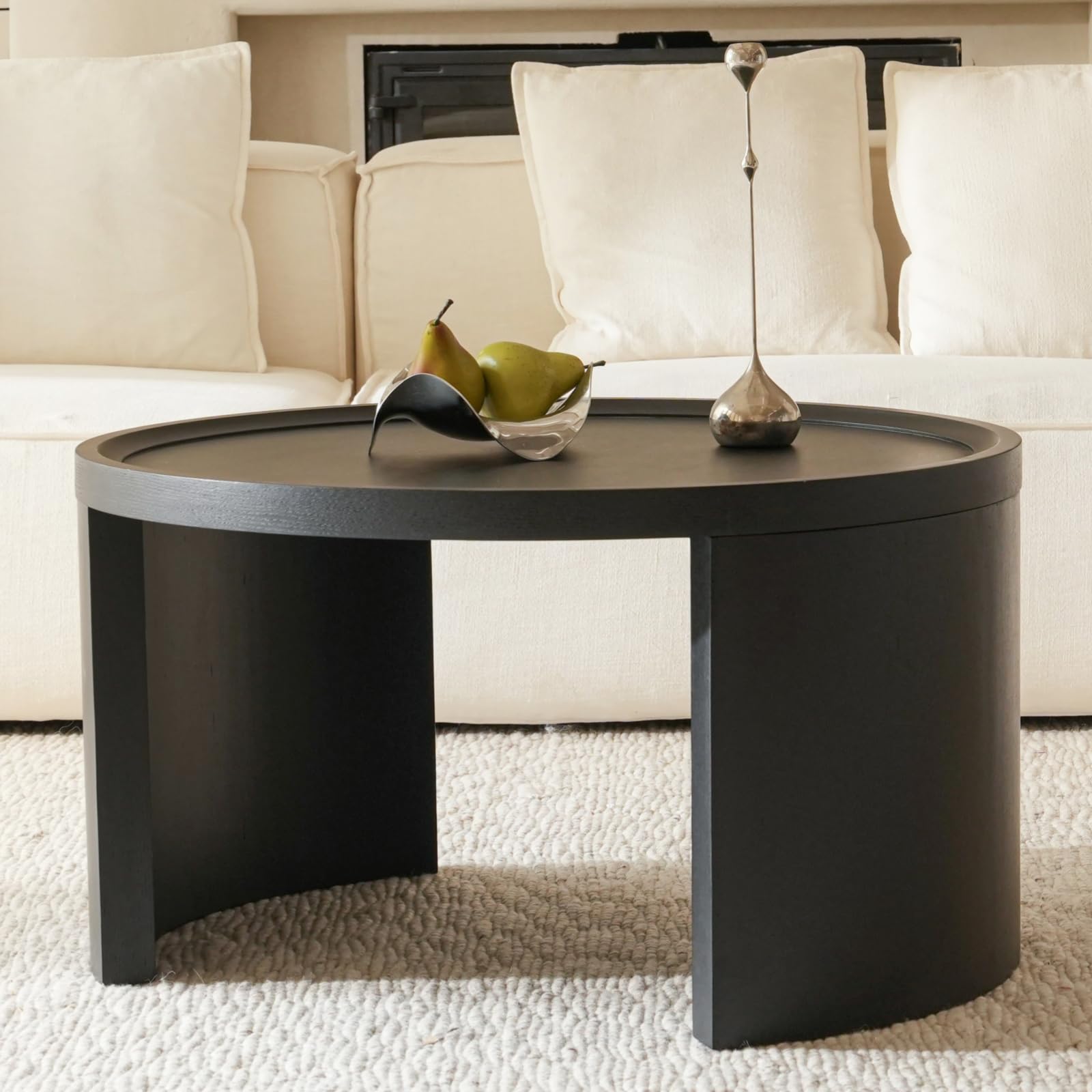 Round Nesting Coffee Table Set of 2
