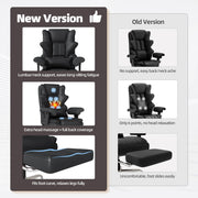 Mvpipi 7-Point Massage Office Chair,Heated Desk Manageral Chair,Ergonomic Executive Chair with Footrest,Adjustable Armrest，Computer Chair for Offices, Study Areas, Gaming Spaces,Black