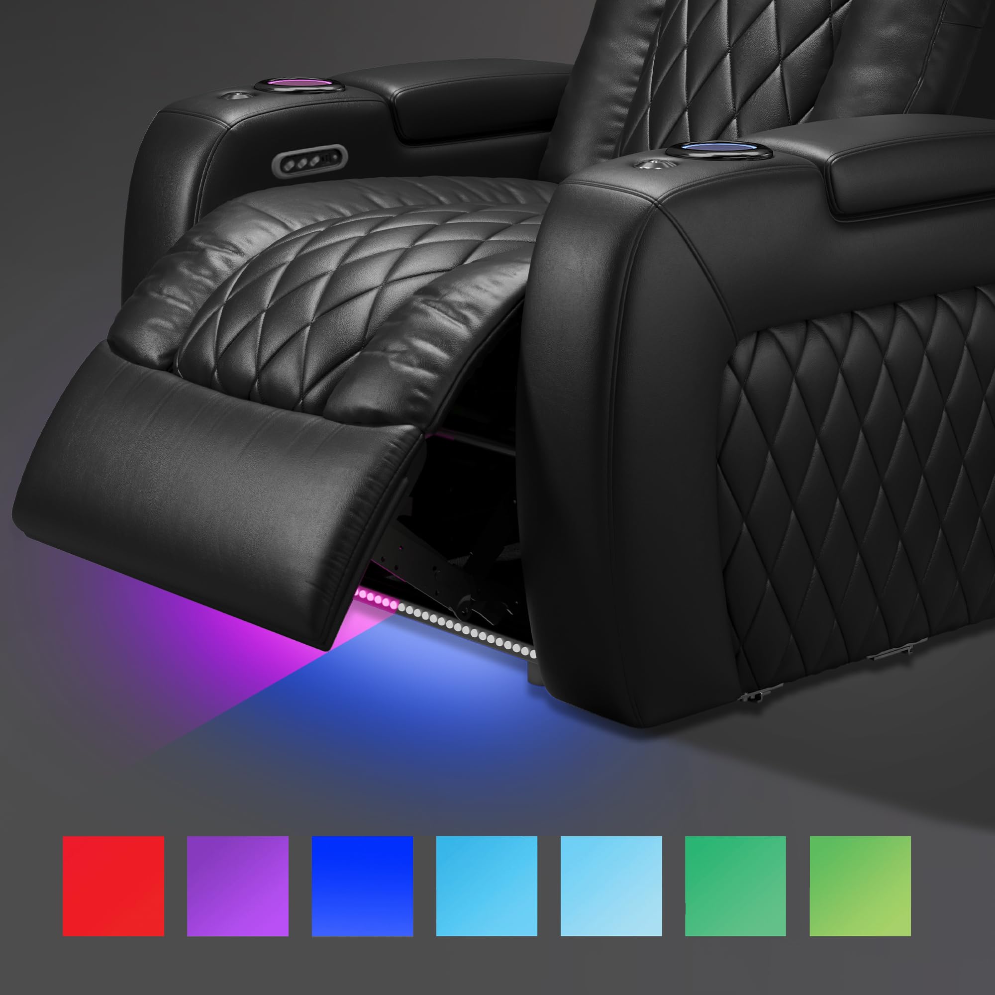 3-Seat Power Recliner with Center Console