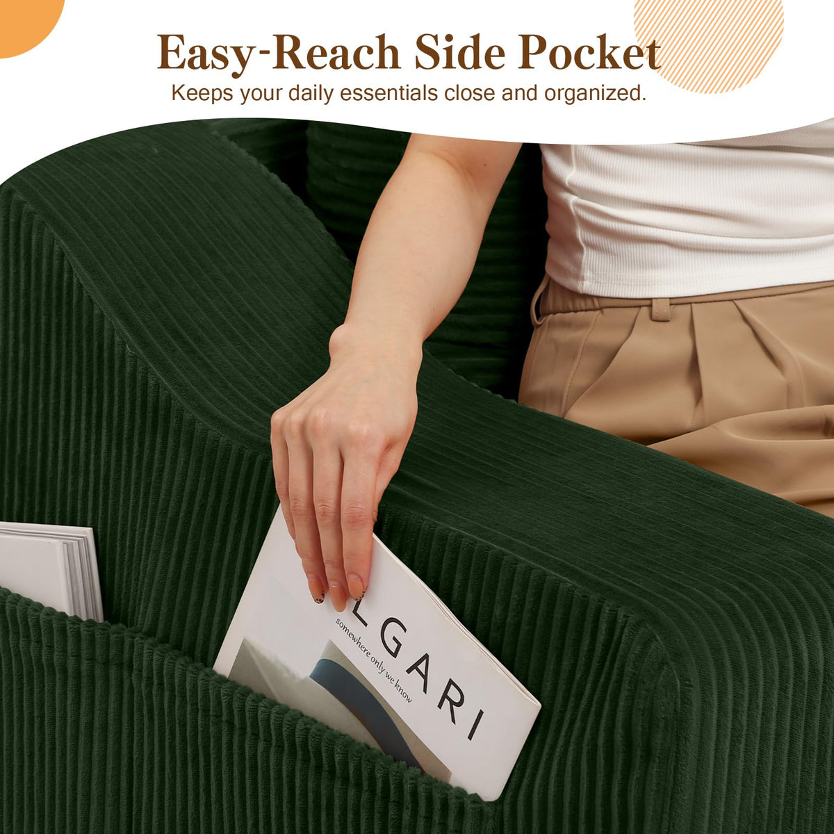 Corduroy Loveseat Sofa Bed