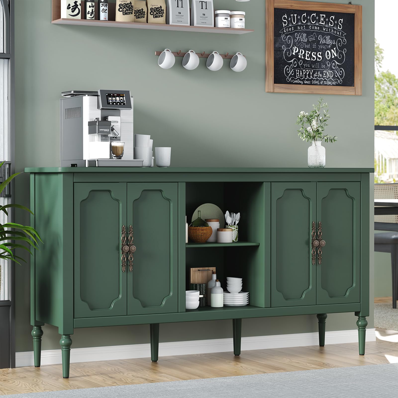 59" Buffet Sideboard Cabinet with 4 Doors