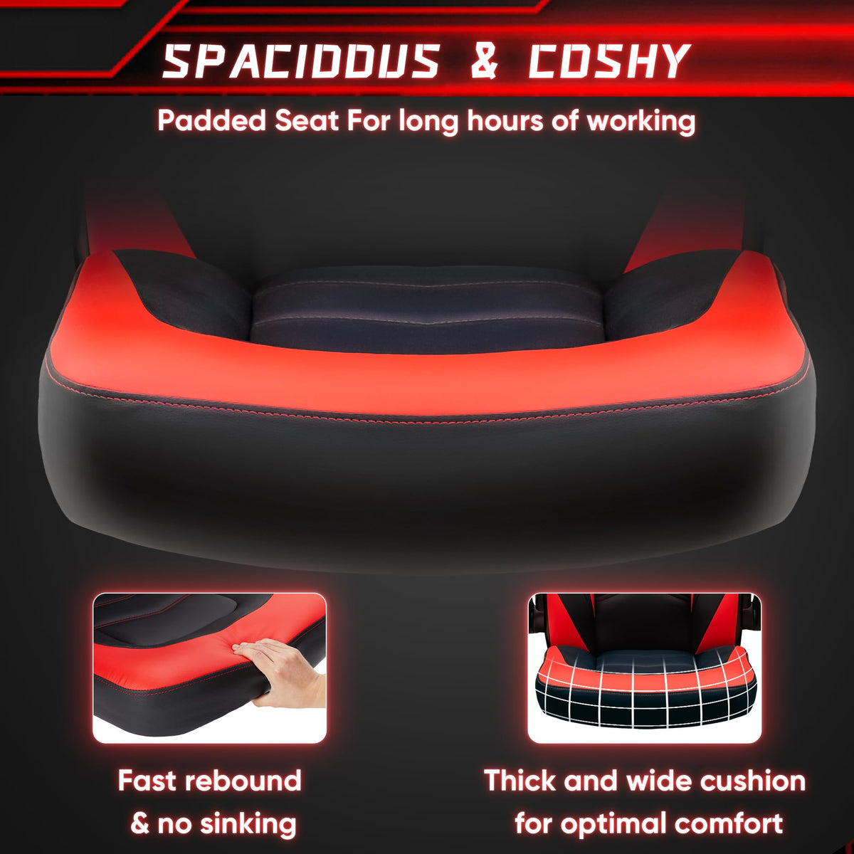 OLIXIS Computer Gaming Chair, Video Gamer Chairs, Comfy Lumbar Support