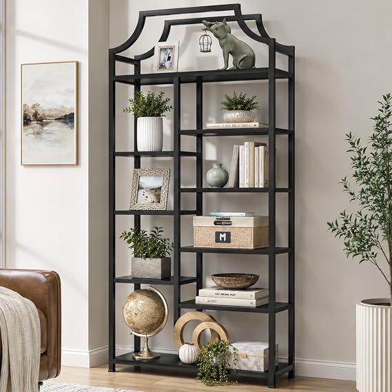 8-Tier Gold Etagere Bookcase