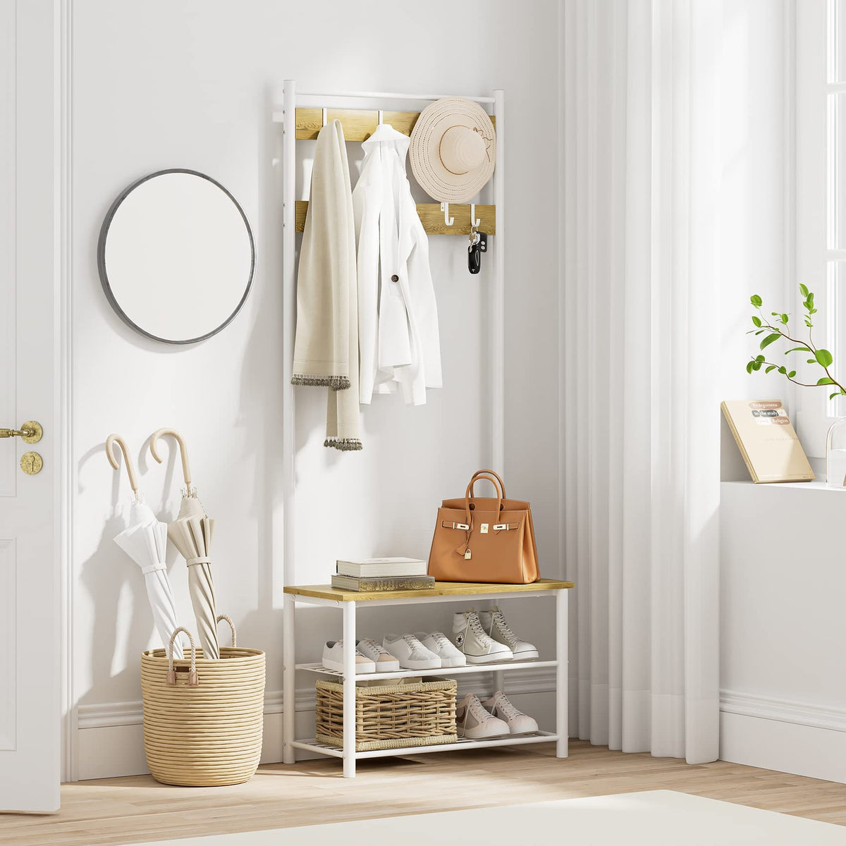Hall Tree with Bench and Shoe Storage