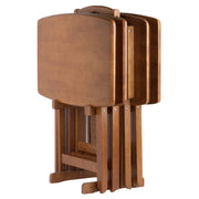 Winsome Dylan Set of 4 Oversized Foldable Snack Tables with Storage Rack