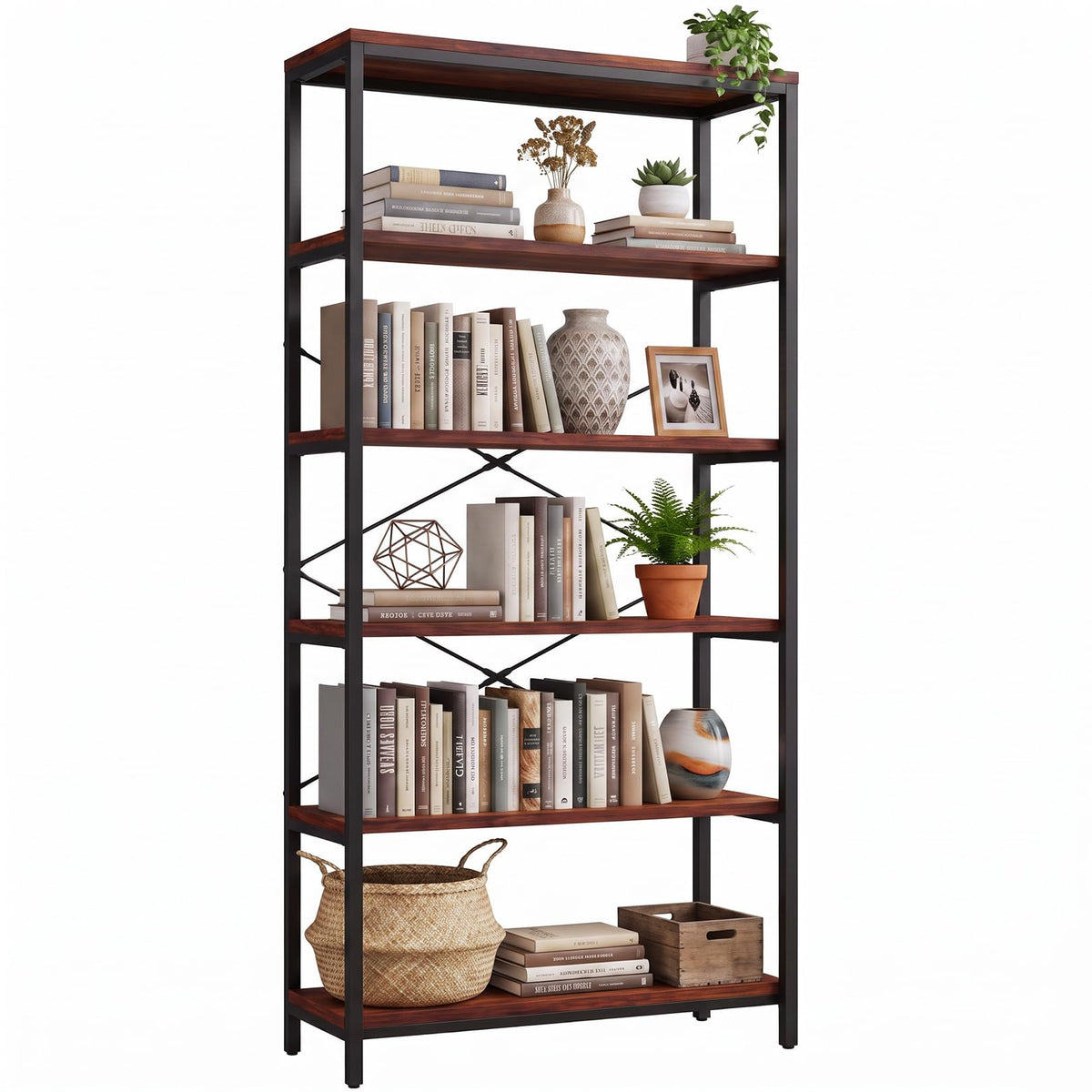 Rustic Industrial Bookshelf