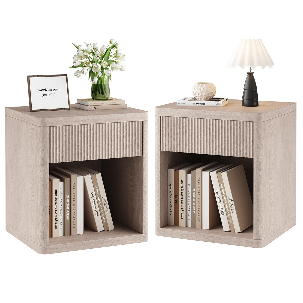 Fluted Drawer Nightstand