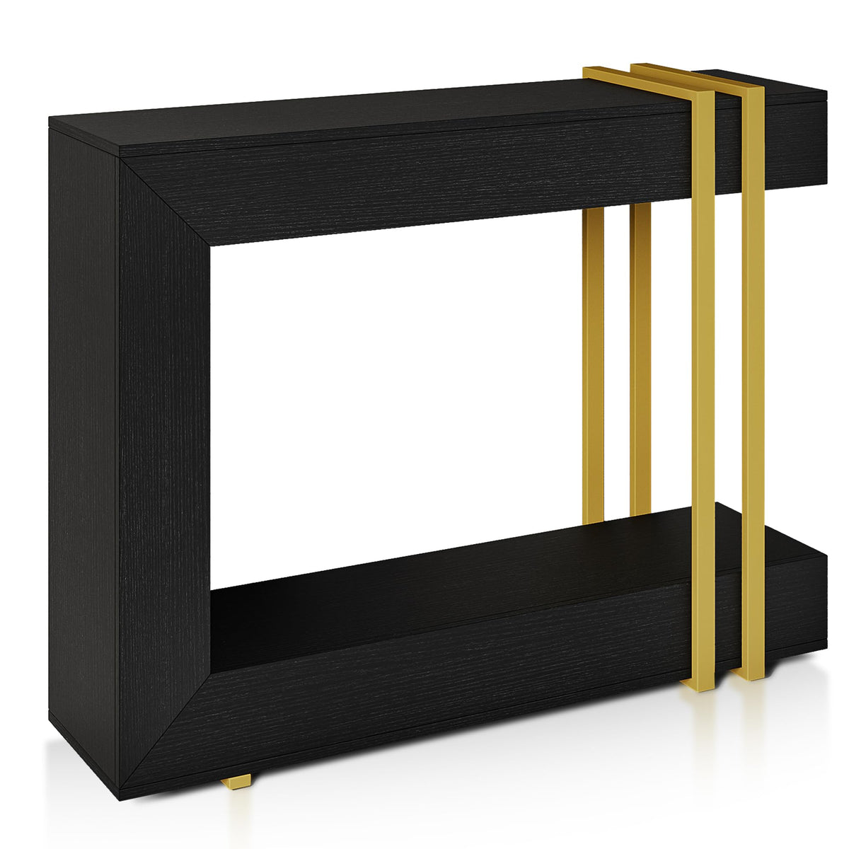 Black Two-Tier Console Table