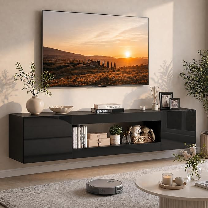 70" Floating TV Stand – Wall Mounted Entertainment Center