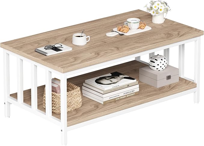 Grey Wash Coffee Table with Storage