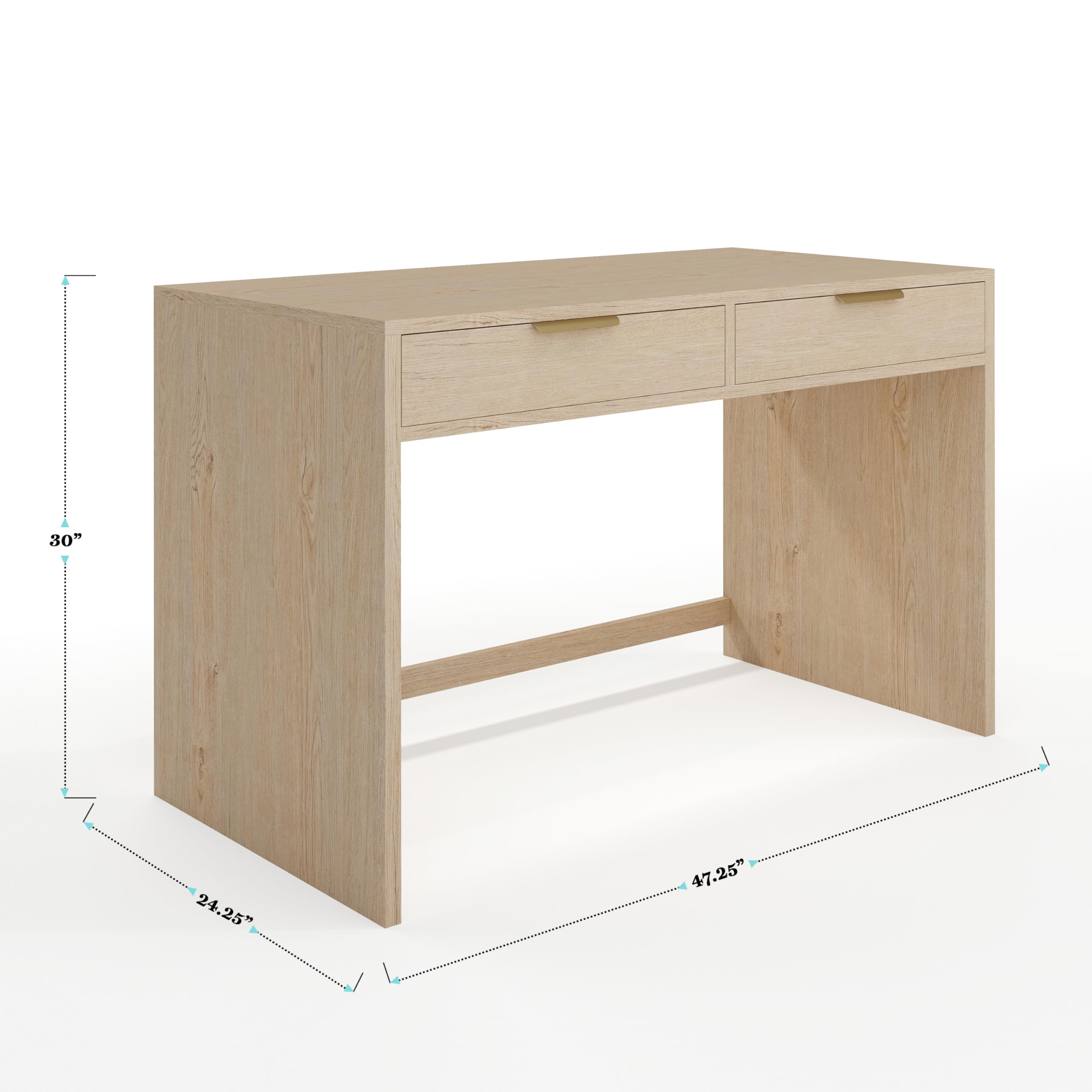 Home Office Desk with Storage Drawers