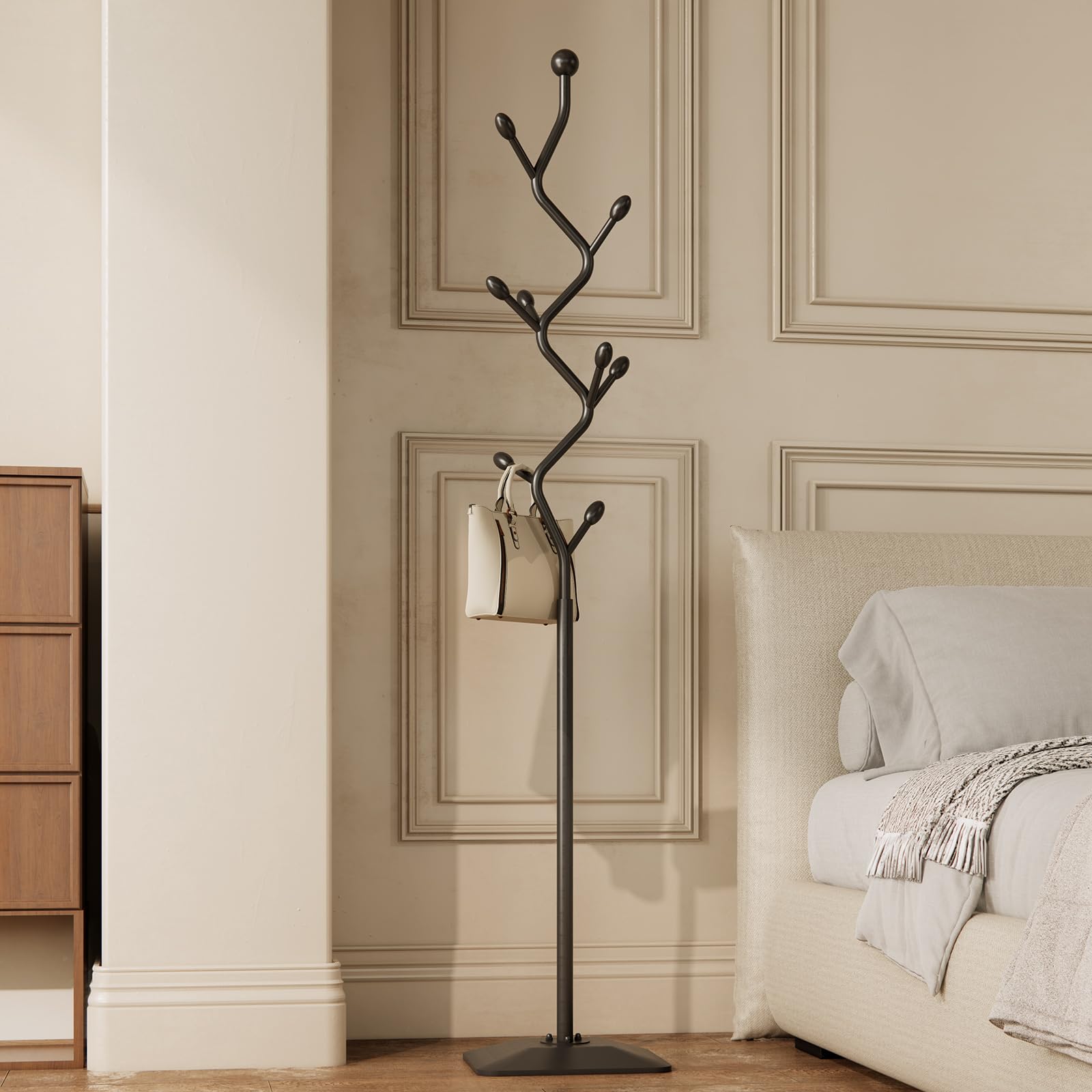 Tree-Shaped Coat Rack Stand with 8 Hooks