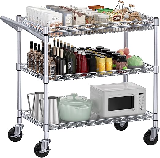 Heavy Duty Rolling Utility Cart with Wheels