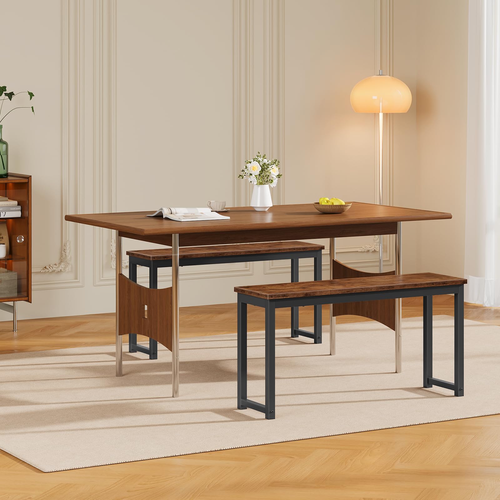 Industrial Dining Benches Set of 2