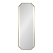 Gold Octagon Full-Length Wall Mirror, 16.75 x 48.75 In