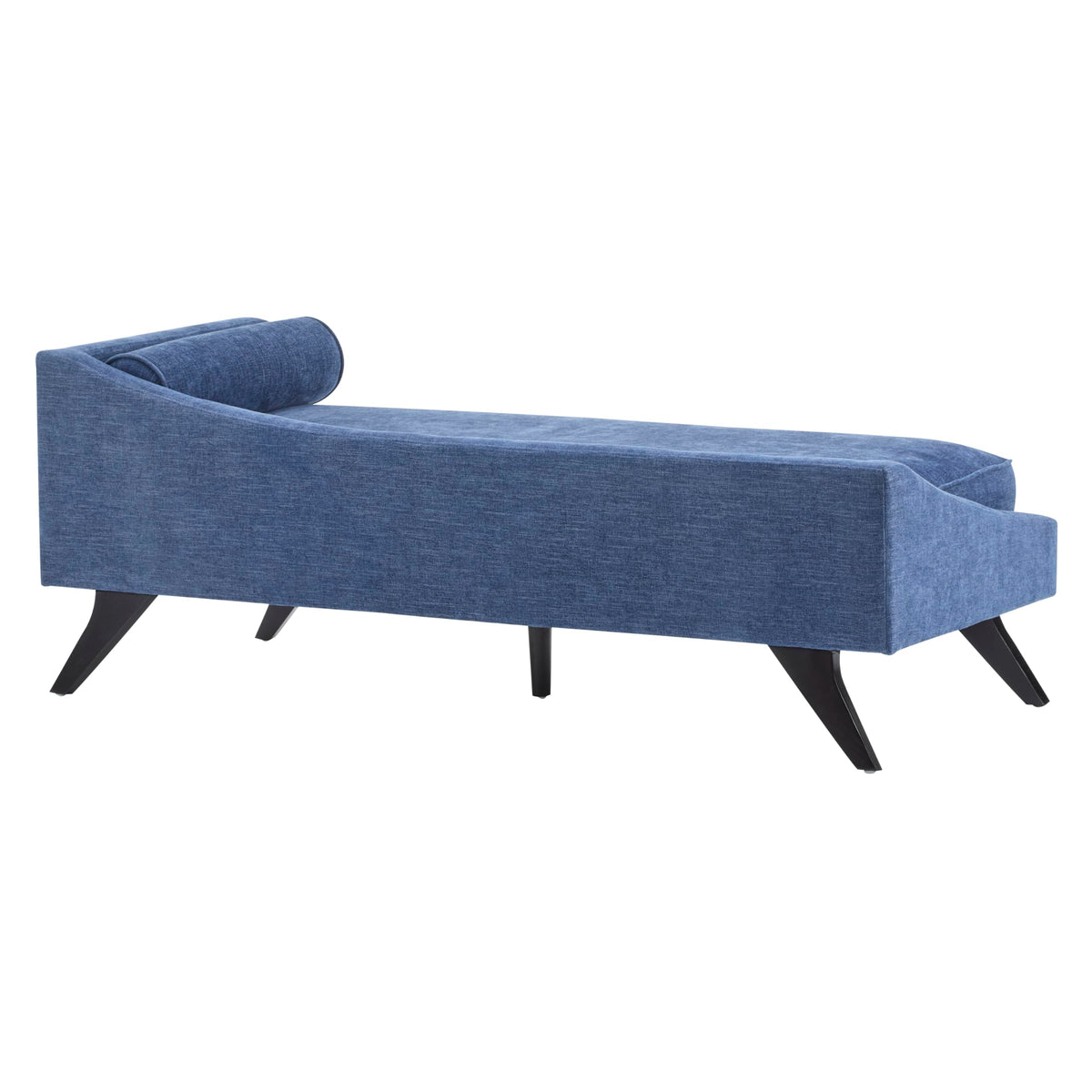 Navy Blue Upholstered Chaise Lounge