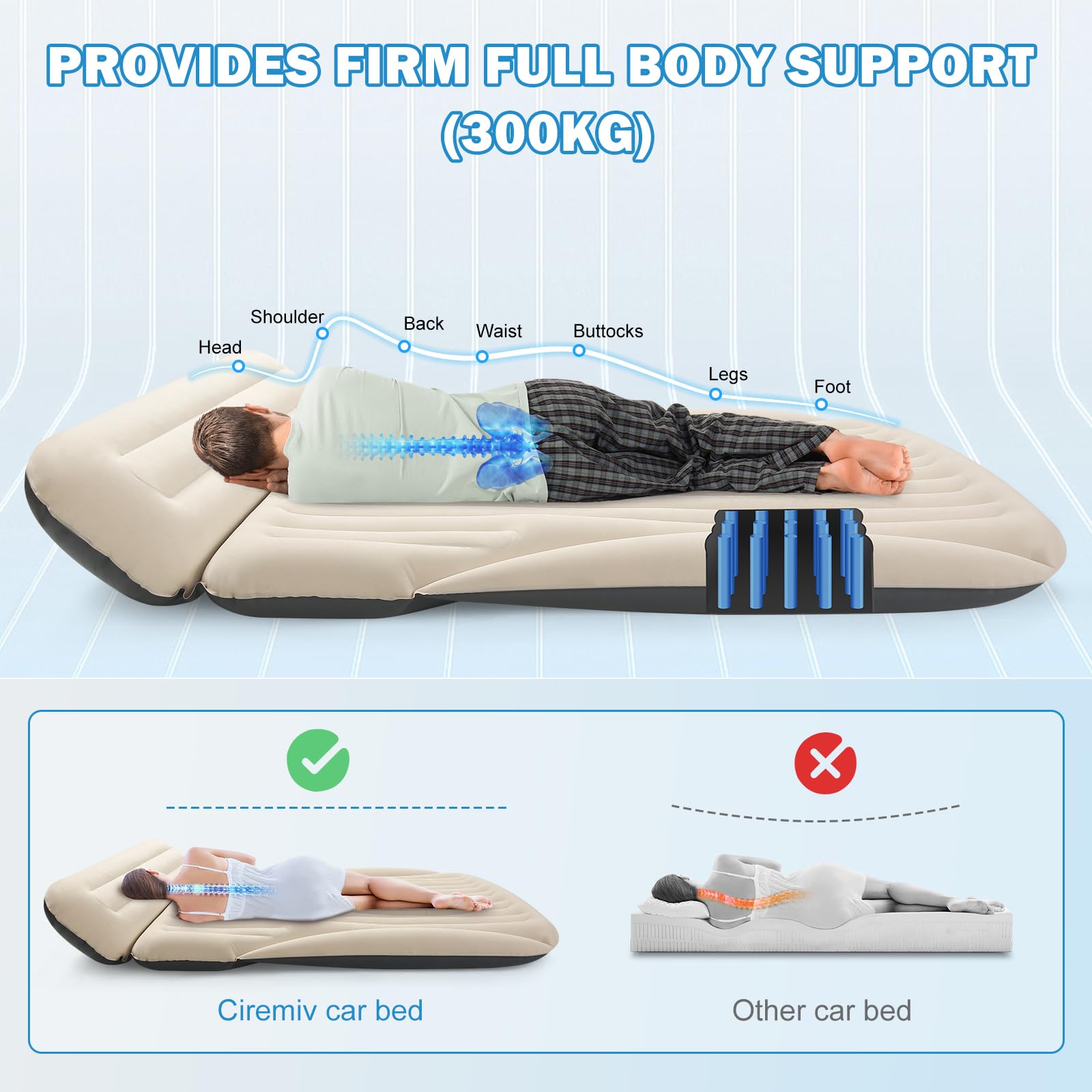 SUV Car Air Mattress with Accessories
