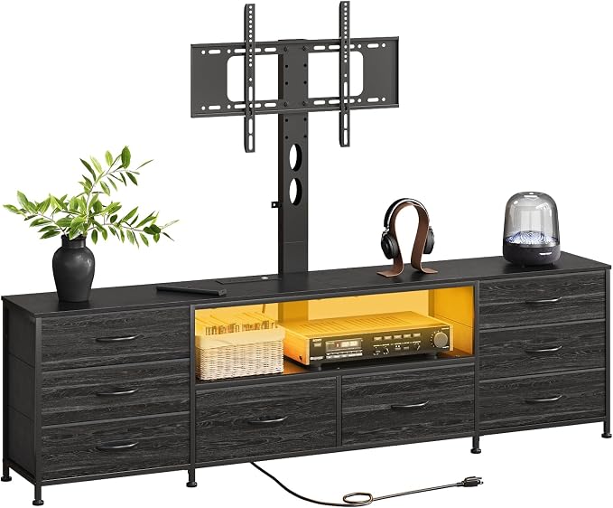 TV Stand with Mount & 8 Drawers