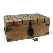 Wooden Treasure Chest with Lock