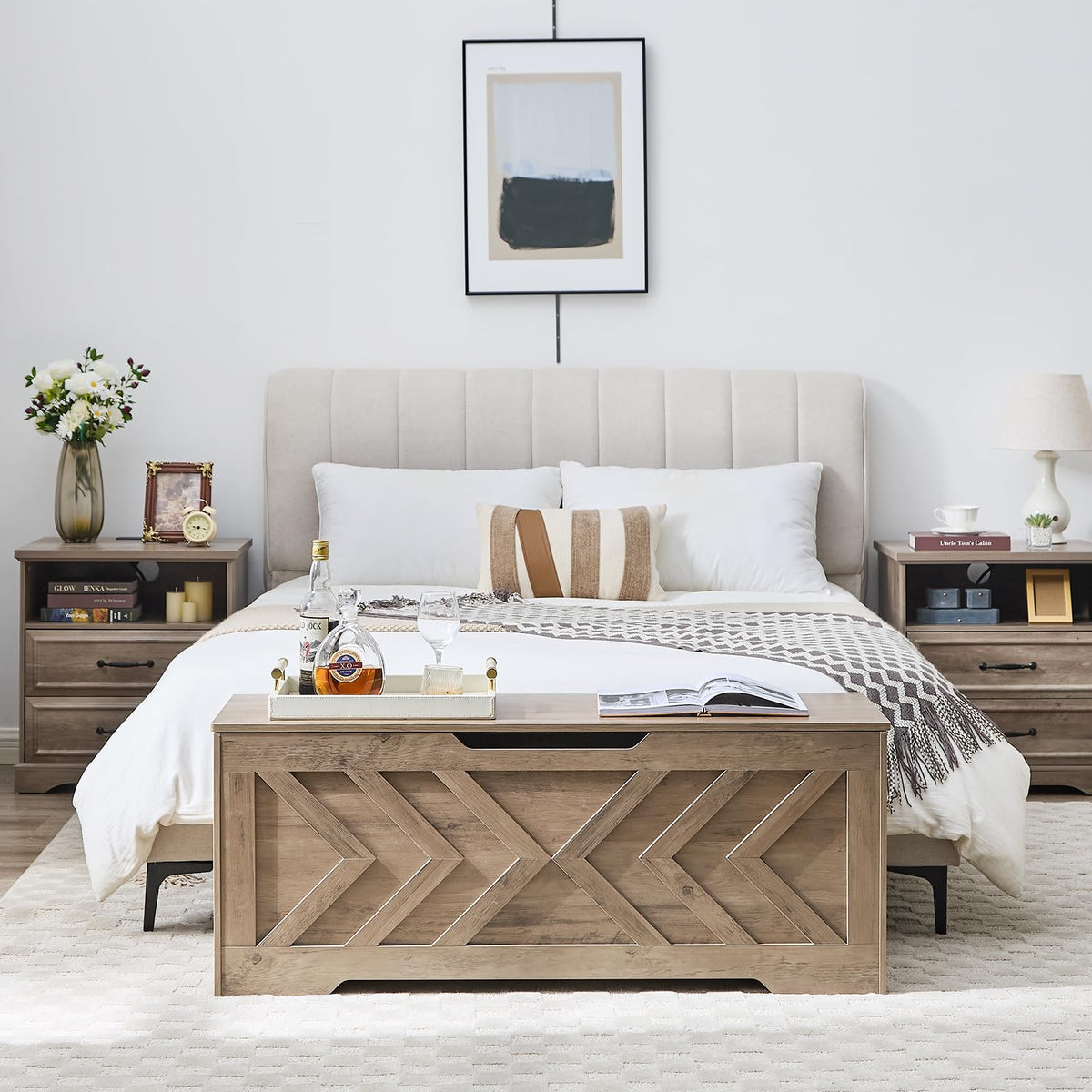 Wood Storage Bench