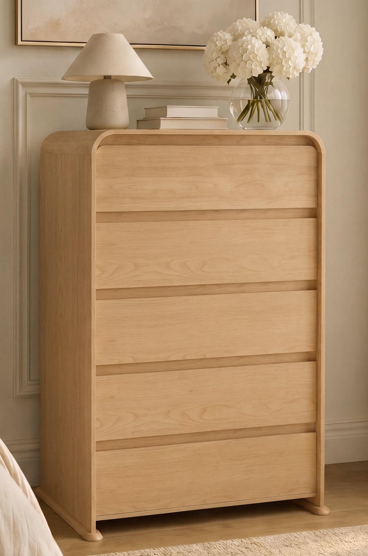 YESHOMY 5-Drawer Dresser for Bedroom, 50.5" Tall Chest of Drawers