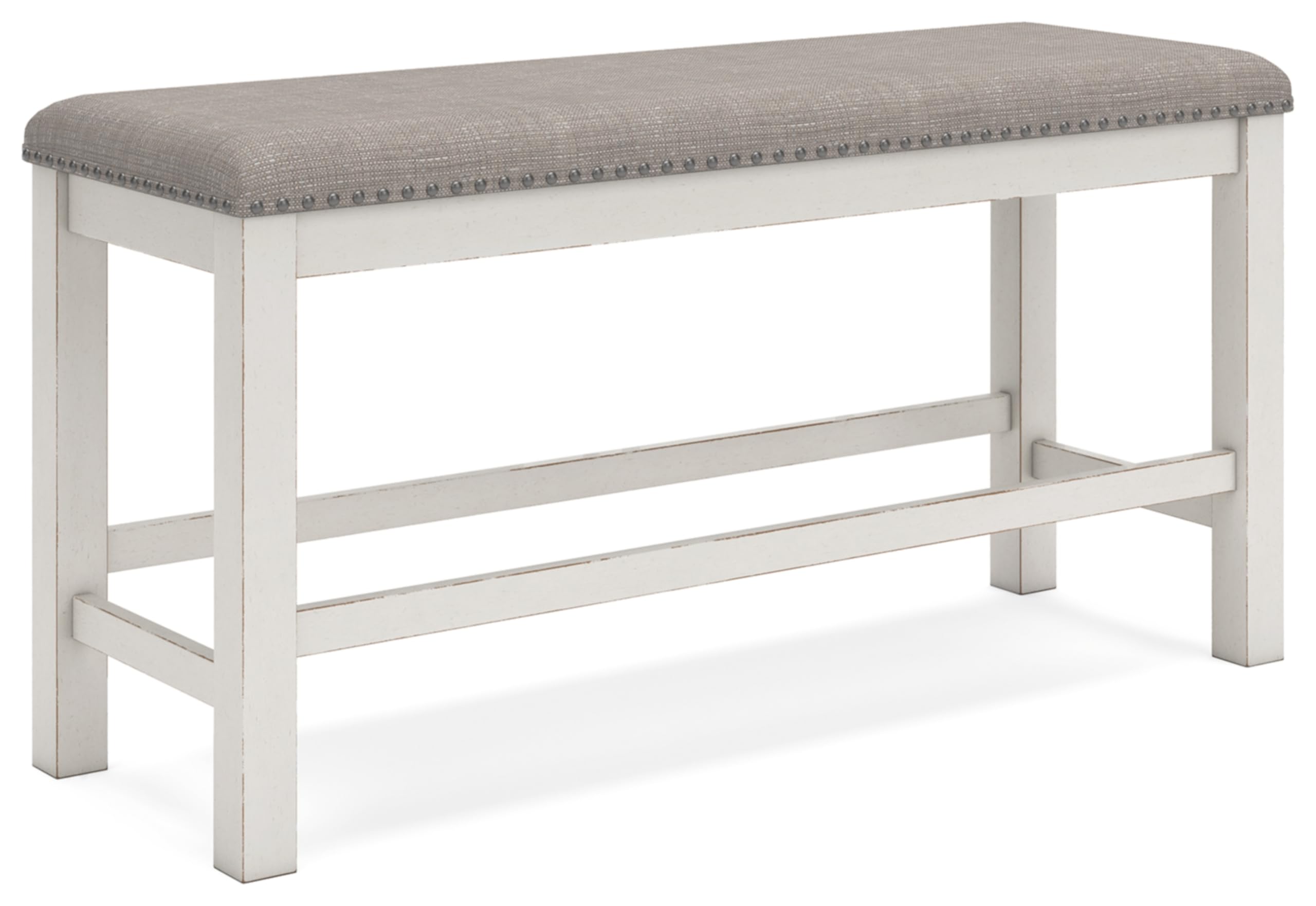 Signature Design by Ashley Robbinsdale 49" Counter Height Dining Bench, Antique White