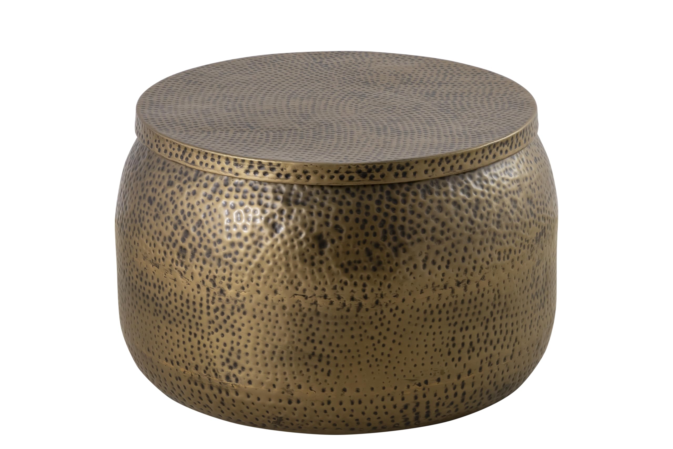 Round Drum Coffee Table with Storage