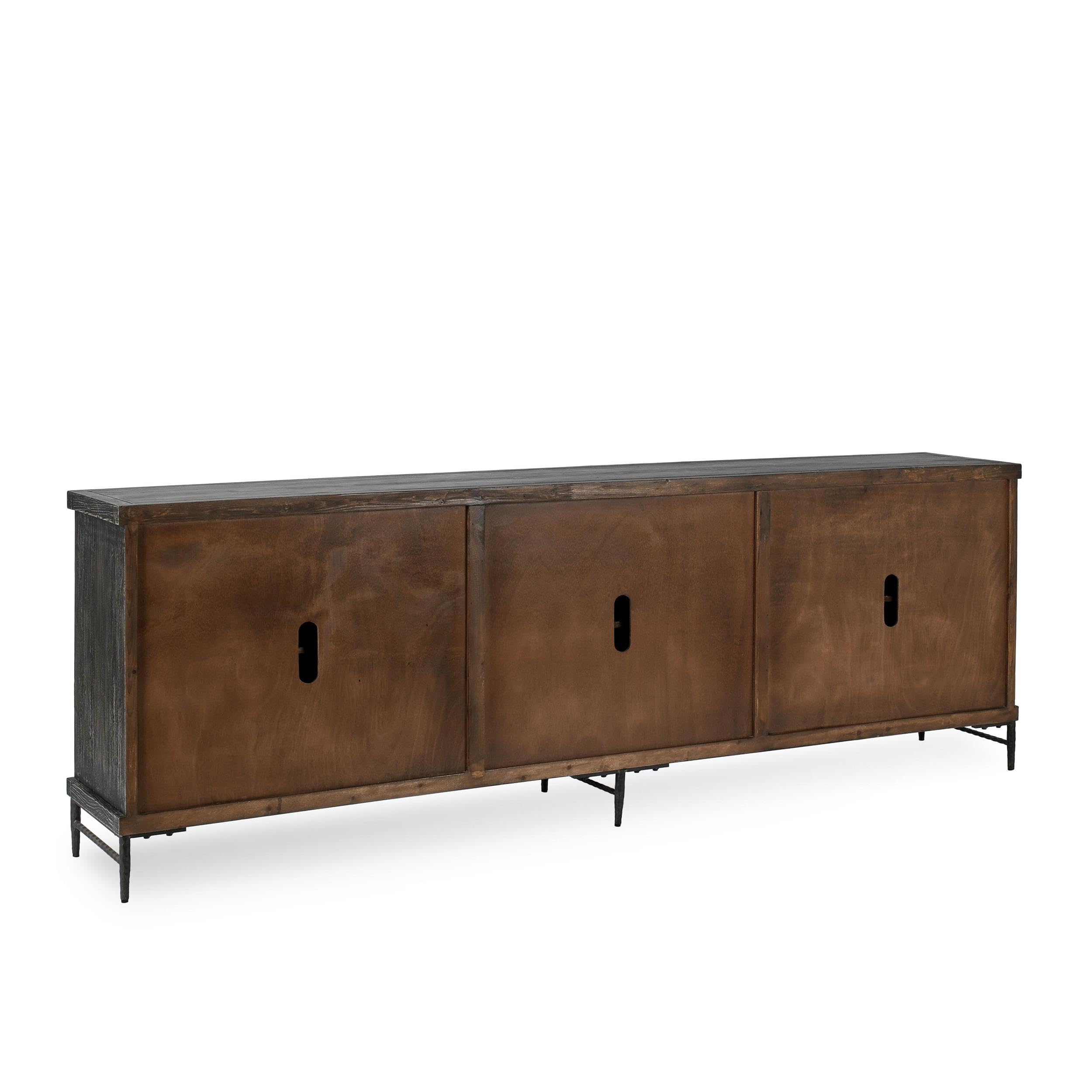 Classic Home Willmark 6-Door Reclaimed Pine Wood Sideboard Buffet