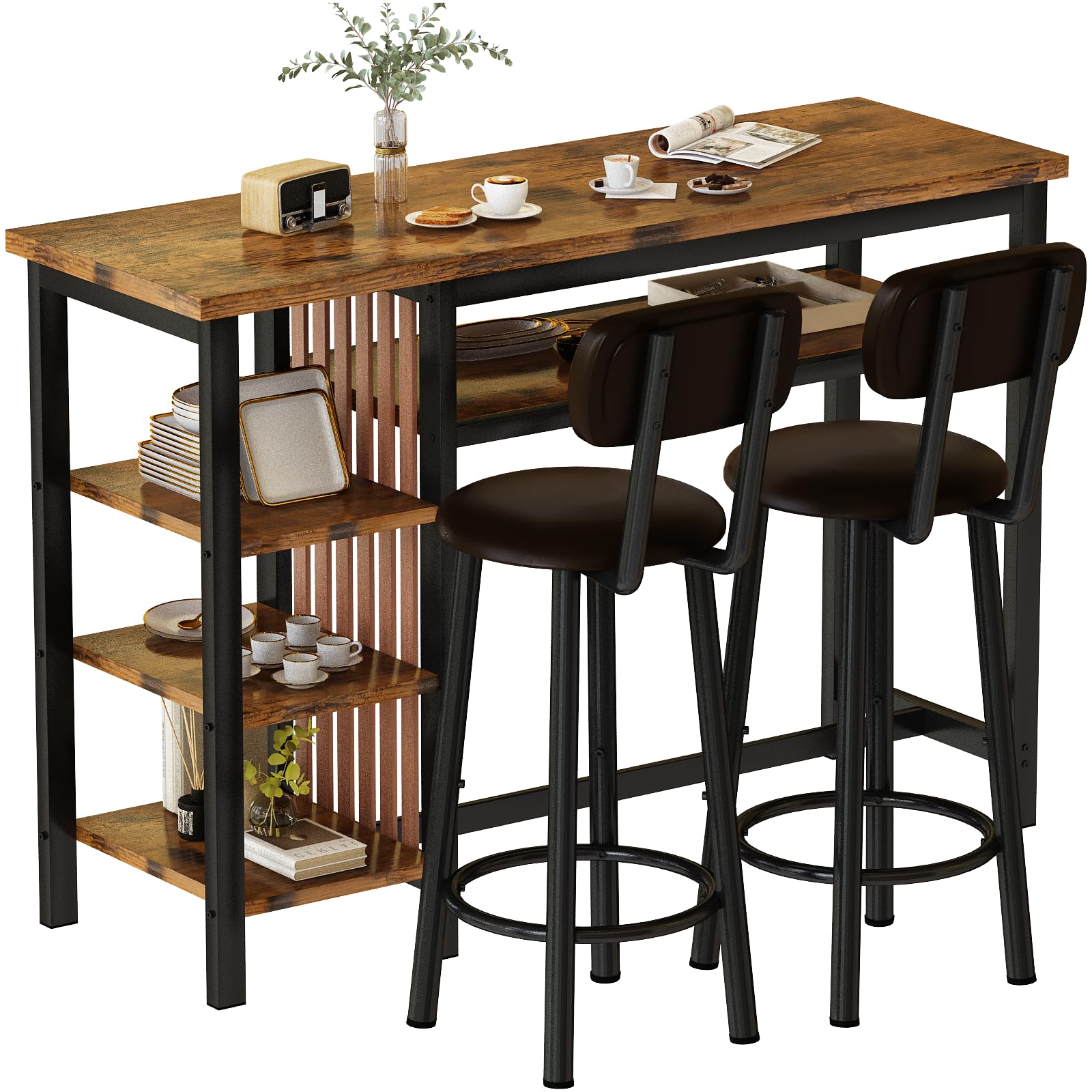 3-Piece Bar Table and Stools Set