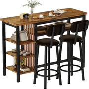 3-Piece Bar Table and Stools Set