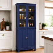 Blue Glass-Door China Cabinet