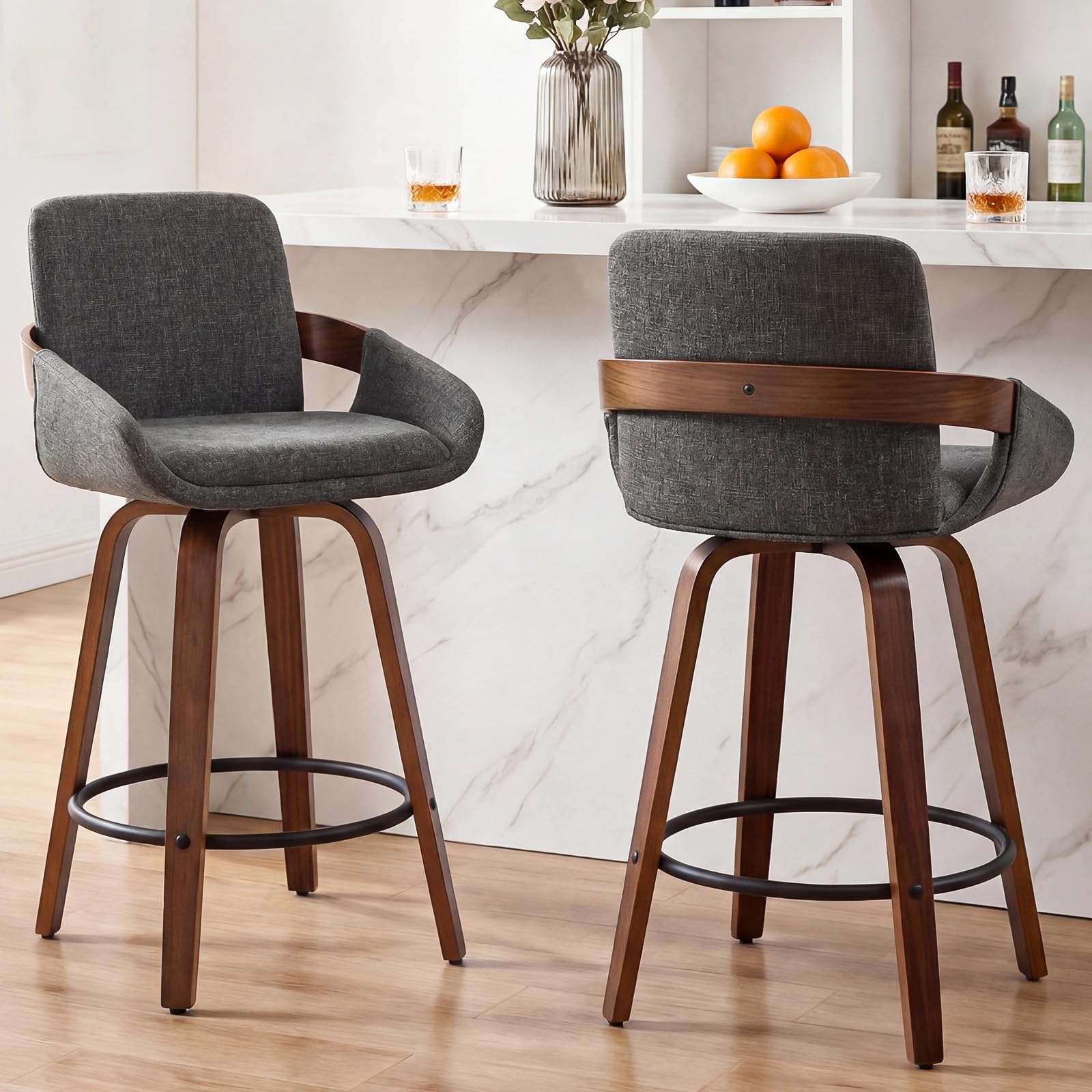 Counter Height Swivel Bar Stools Set of 2