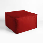 Red Outdoor Square Pouf