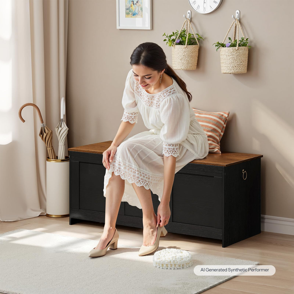 Lift-Top Storage Bench