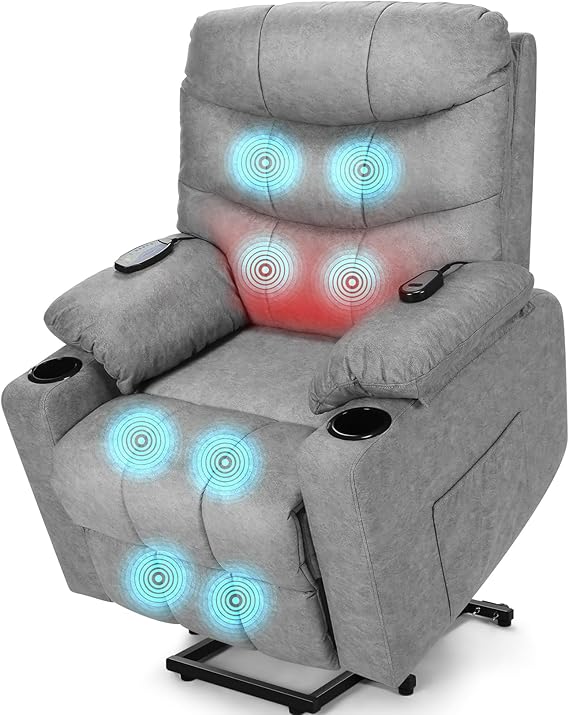 Power Lift Recliner Chair with Massage & Heat