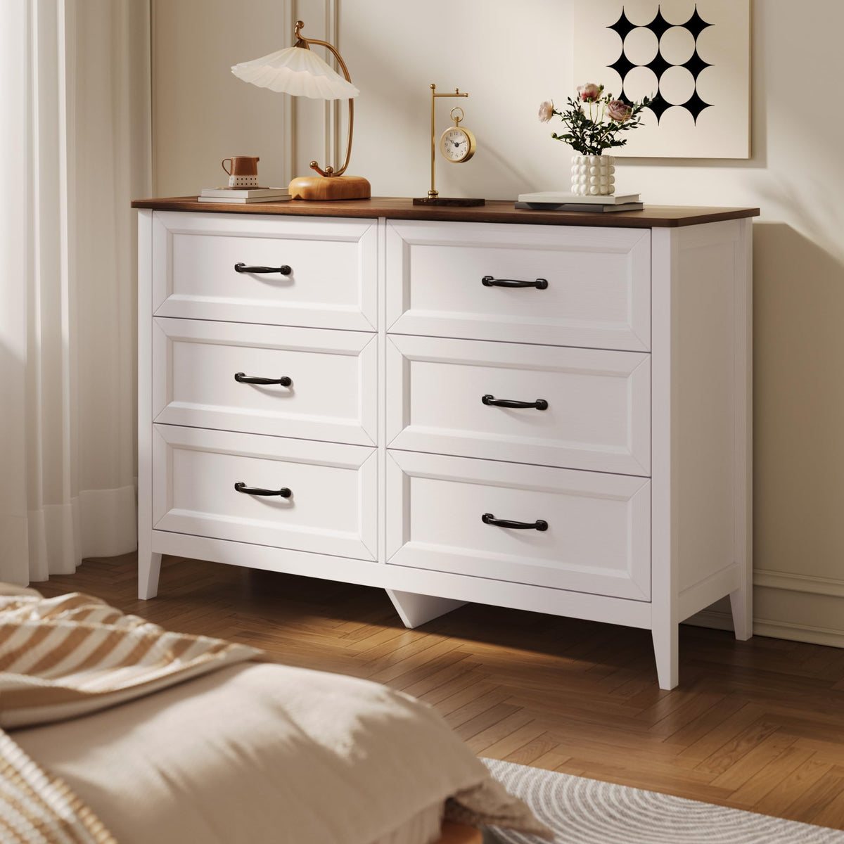 6-Drawer Wood Dresser