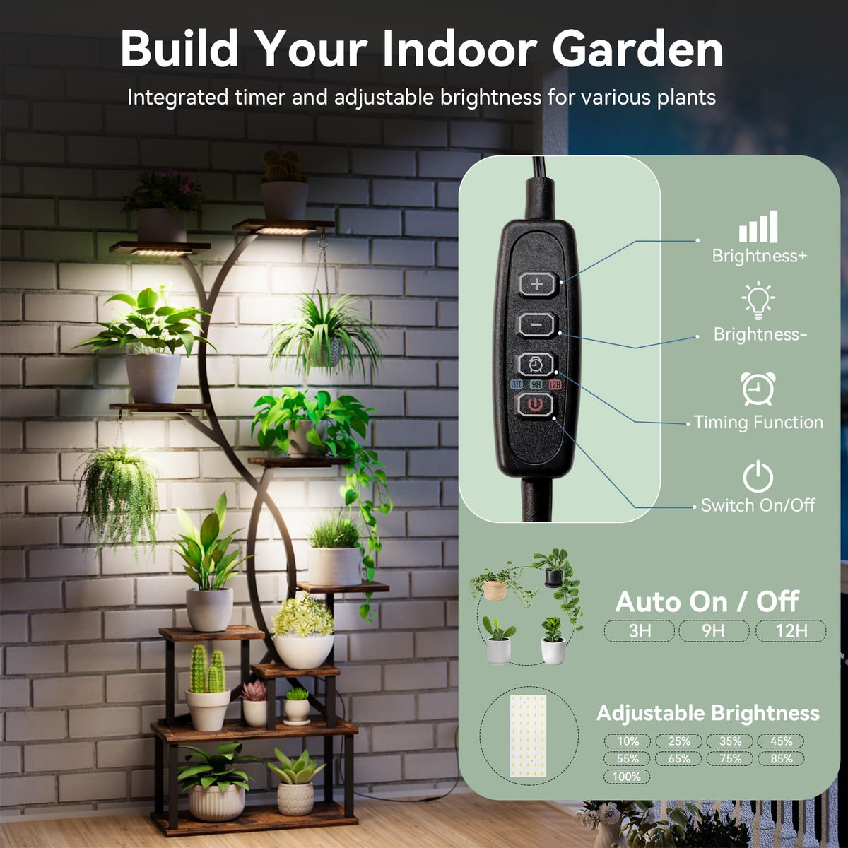 9-Tier Plant Stand with Grow Lights
