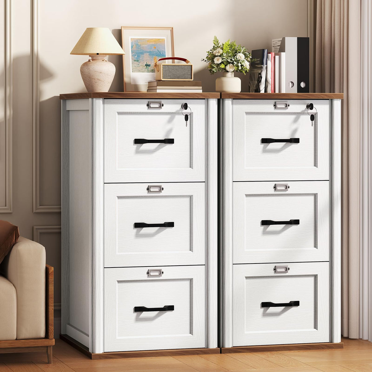 3-Drawer Locking File Cabinet