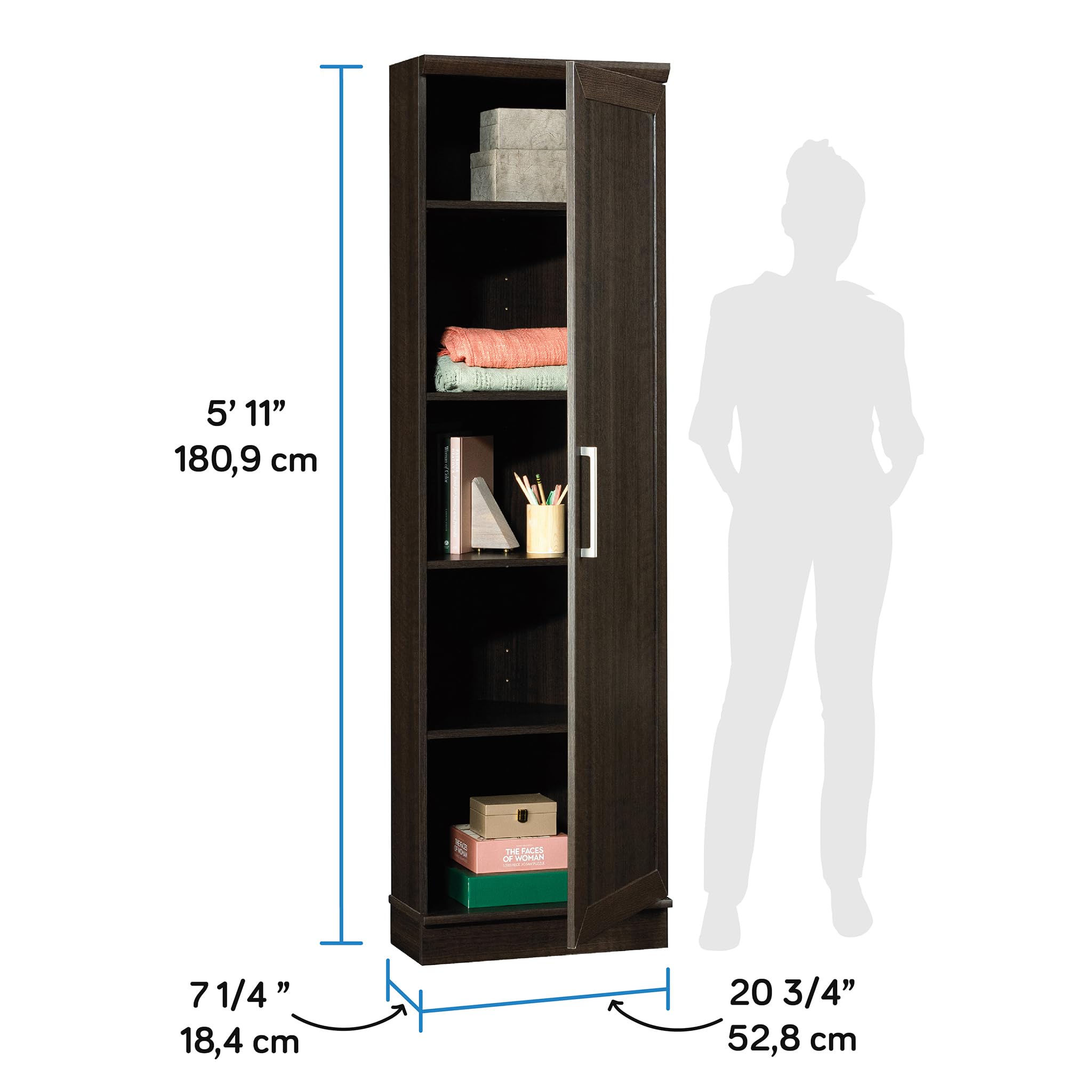 Sauder Homeplus Corner Cabinet, Dakota Oak Finish