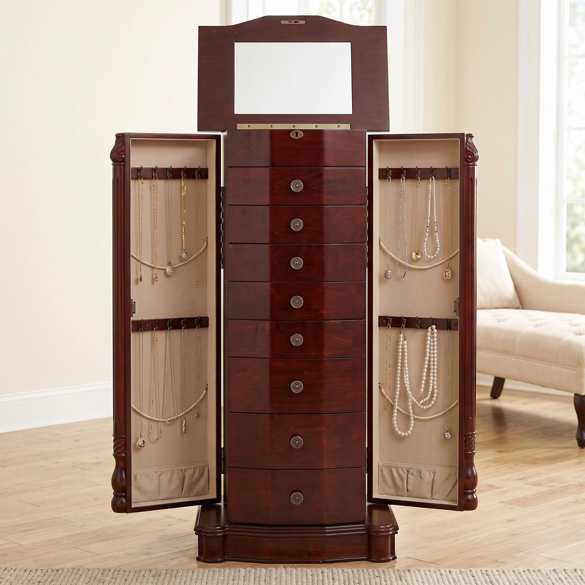 Hives and Honey Florence Large Jewelry Armoire Jewelry Organizer