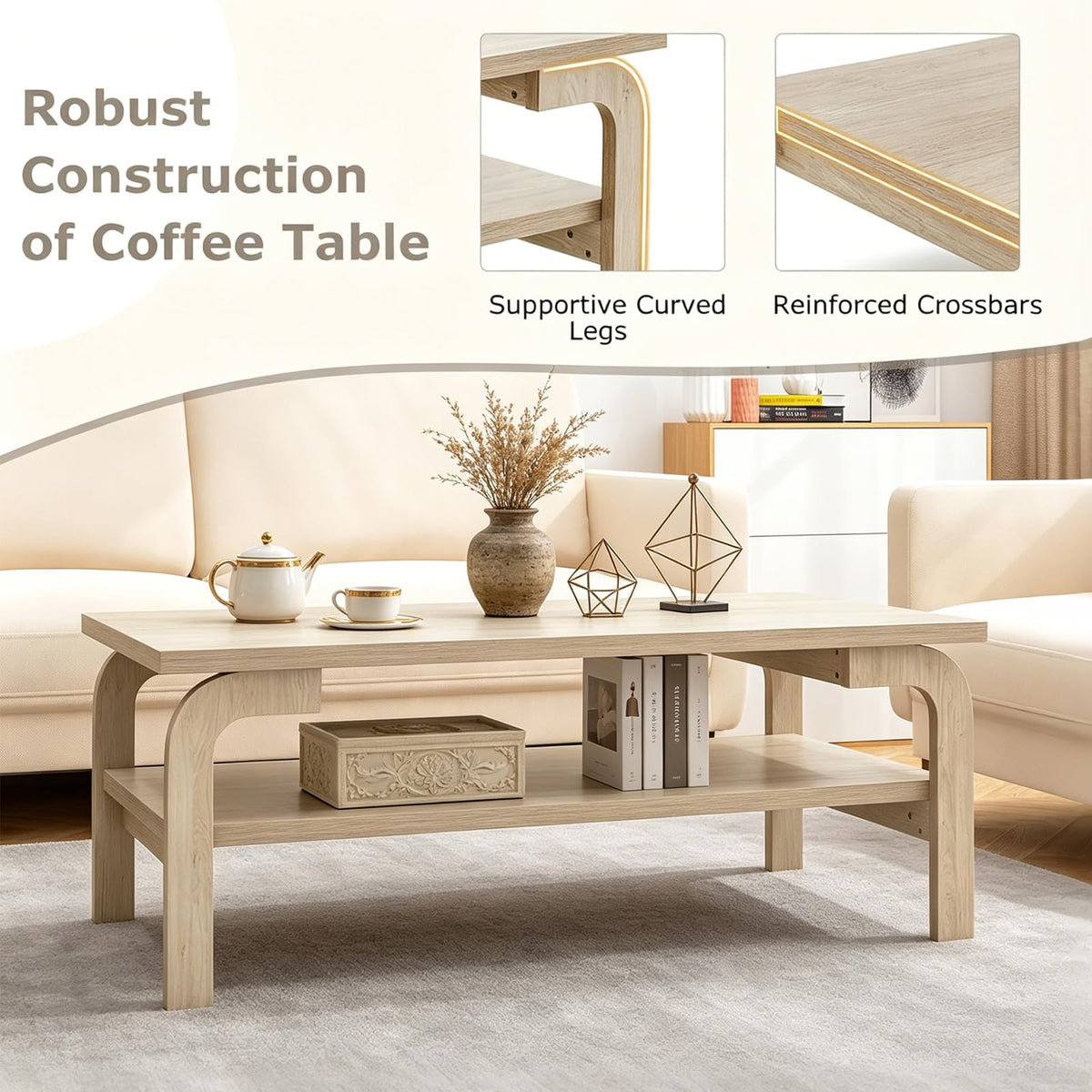 Mid-Century Coffee Table with Storage