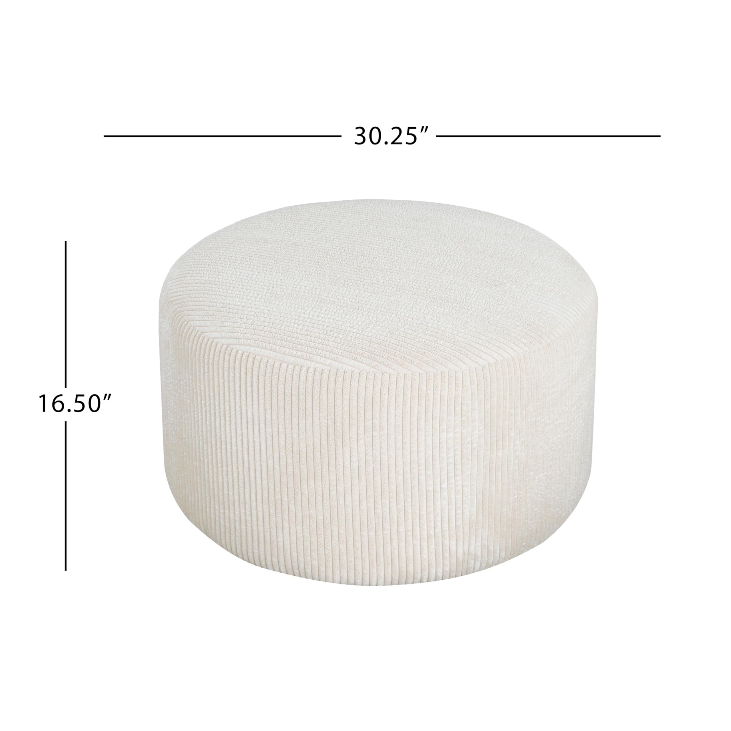 Round Upholstered Ottoman