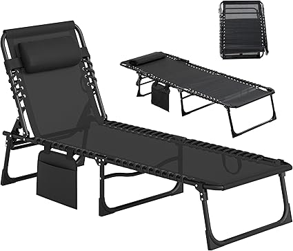 Folding Outdoor Chaise Lounge Chair