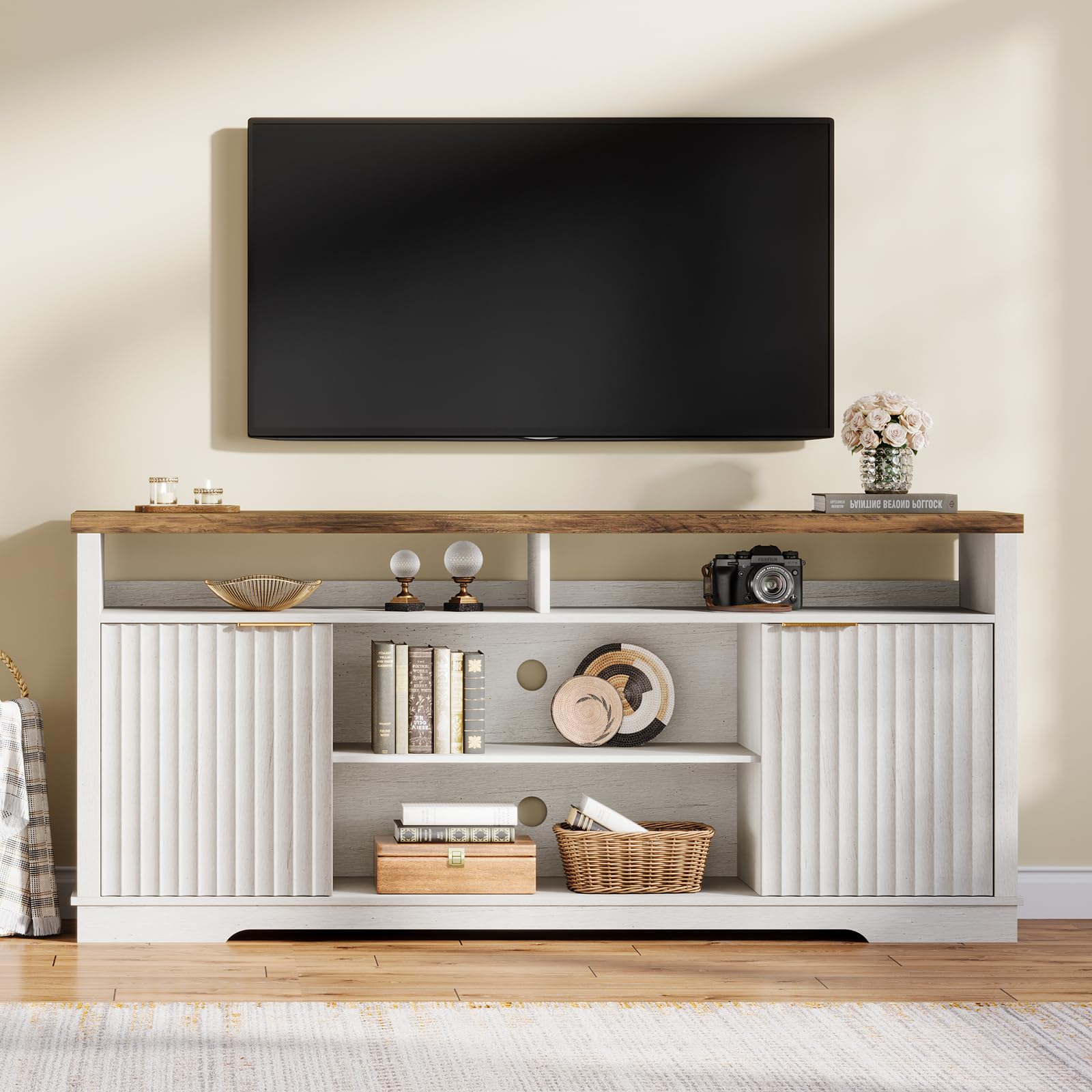 Farmhouse TV Stand for TVs Up to 65"