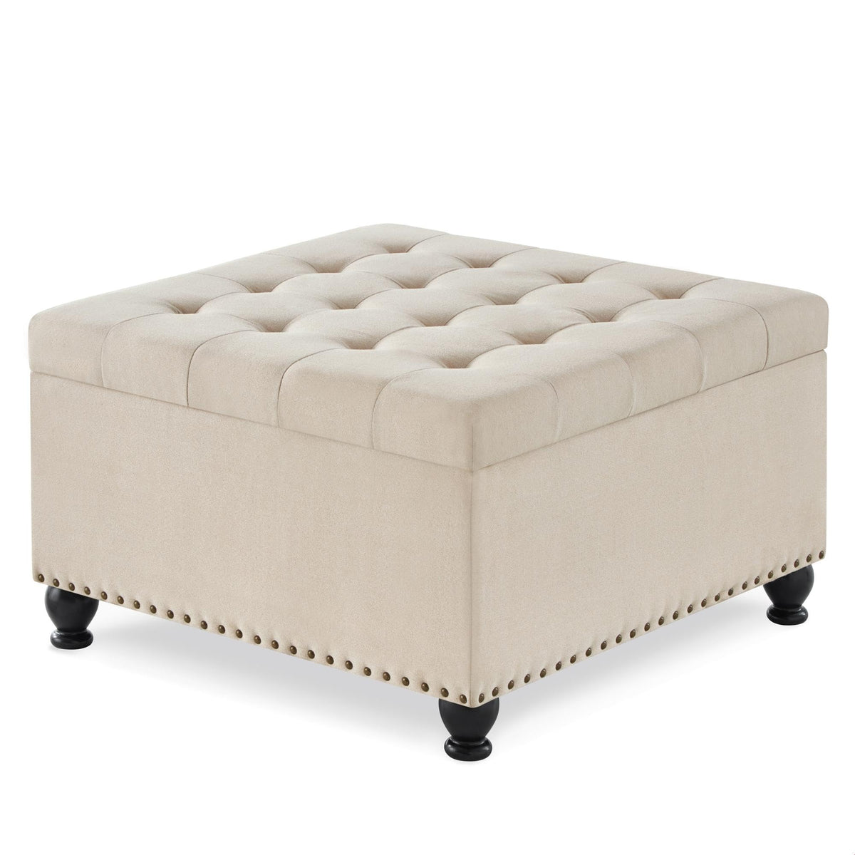 Square Tufted Storage Ottoman
