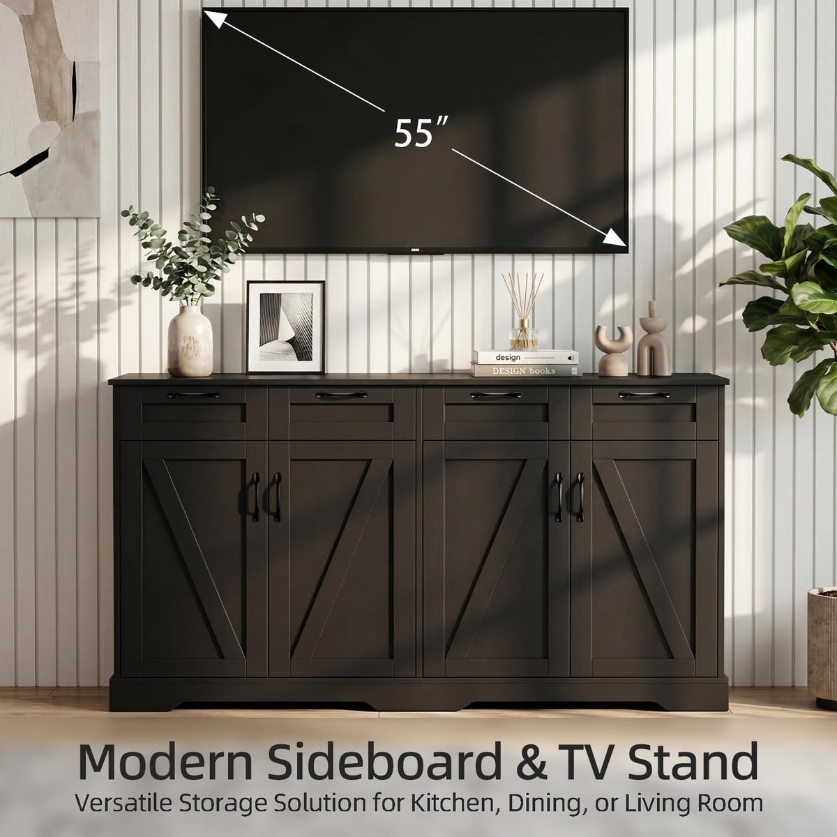 LegacyAmerhome 60" Farmhouse Buffet Cabinet with Storage