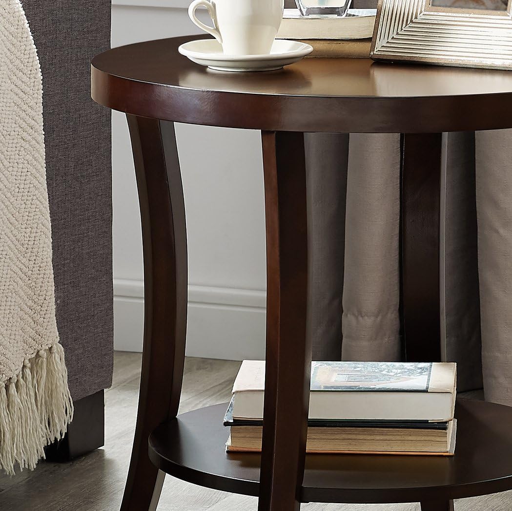 Oval Espresso Coffee Table & End Tables Set