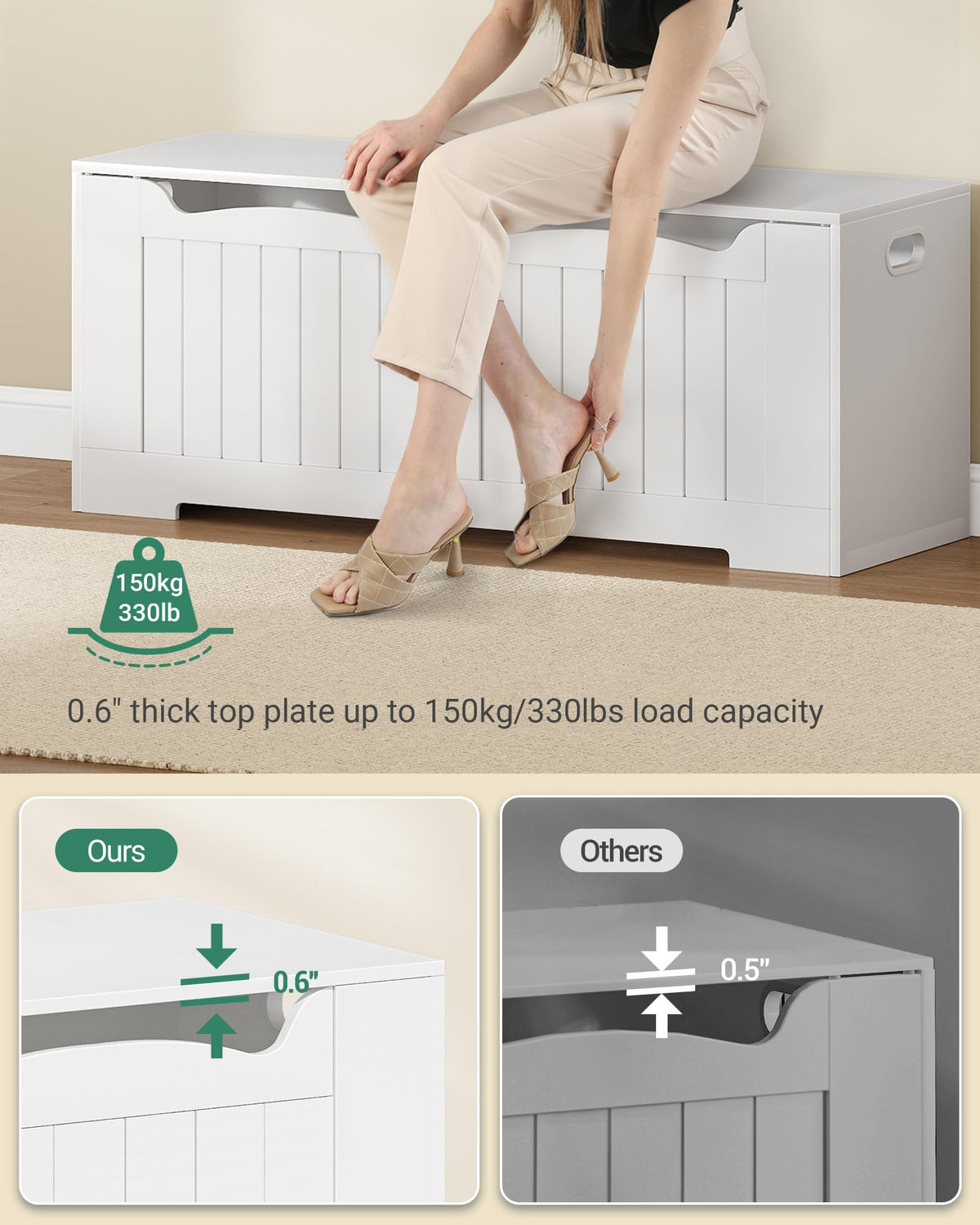 Wood Storage Bench