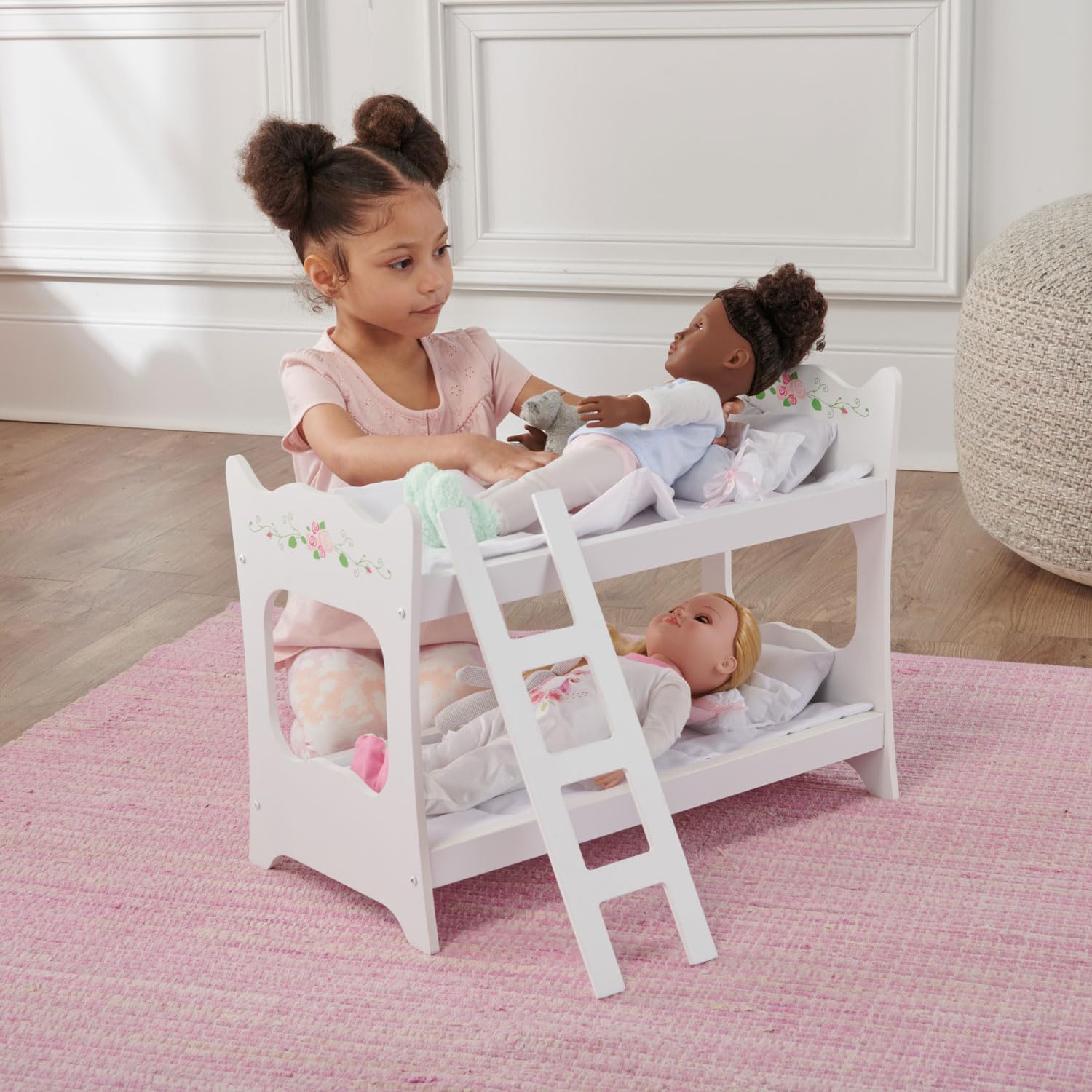 Doll Bunk Bed with Ladder & Bedding