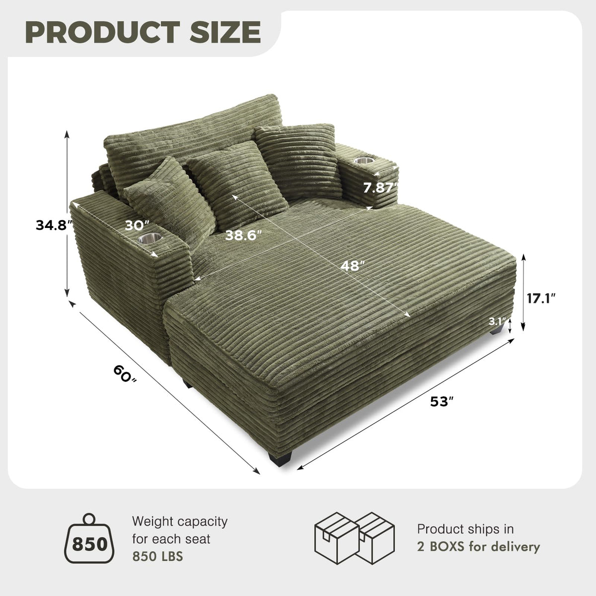 Oversized Faux Fur Chaise Lounge